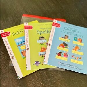 Usborne Wipe Clean Key Skills Learning Books - lot of 3